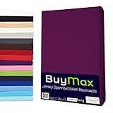 Markenqualität: Hochwertiges Jersey Bettlaken aus 100% Baumwolle mit einem Rundumgummi. Ganz einfach sein Bett beziehen. Bed Sheets mit perfektem und faltenfreiem Sitz auf der Matratze.