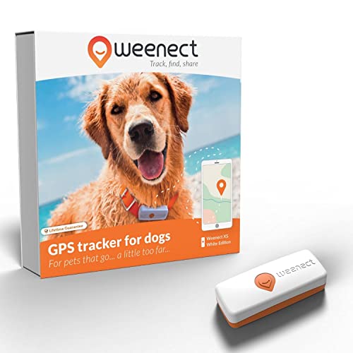 Weenect Dog XS - GPS Tracker for Dogs, White, Tracker XS