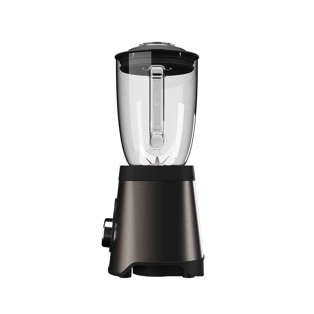 Aiwa Saberu 1500 ATB‑1500 Blender stołowy 1500 W, dzbanek szklany 1,5 l, 2 stopnie prędkości + Pulse, 6 ostrzy Satoku®, podstawa ze stali nierdzewnej/tworzywo sztuczne zapobiegające odciskom palców