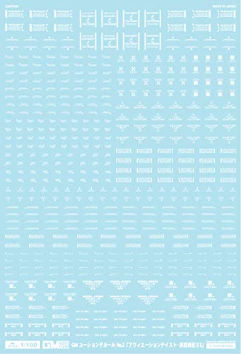 GM-005 1/100 GMコーションデカールNo.2「アヴィエーションテイスト・英語表記#2」ホワイト