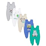 5er Set für Jungen: Bärchen / Grau, Elefant / Weiß, Teddy / Beige, Cool Kids / Blau, Bärchenfamilie / Seegrün oder