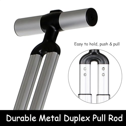 King Mills 18in Roller Backpack, Rolling Bookbag w. 7in Extra Large Wheel. Easy Convert Between Roller and Backpack. Ideal for Daily Use or Travel. Pink Flamingo4