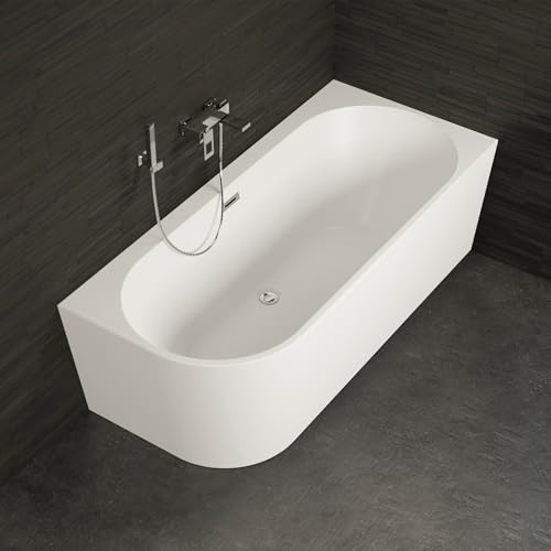 Baignoire Ilot Capri 170 droite blanche 170 x76 x58 cm, by SPALINA