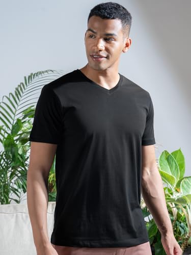 Image of DAMENSCH Regular Fit Cotton Blend Tshirt Half Sleeve Crew Neck Comfortable Casual Lightweight Premium Vortex Elemental Breeeze Tshirts for Men Pack of 1