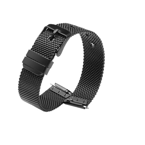 �N�C�b�N�����[�X �~���l�[�[ �E�H�b�`�o���h 10mm 12mm 14mm 16mm 18mm 20mm 22mm �E�H�b�`�X�g���b�v Amaz GTR GTS �V���[�Y Huawei GT2 GT3 �Ή�(Black,18mm quick release