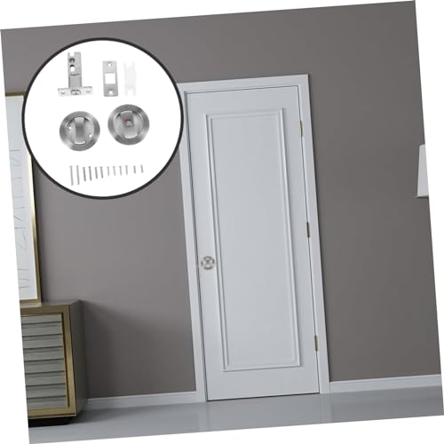 Cerrojo para puerta corrediza con privacidad acabado satinado para fácil instalación y uso interior miniatura 4