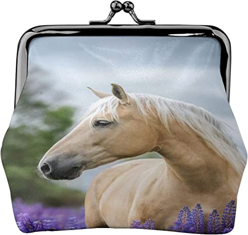 Portamonete Portafoglio Animale Cavallo Lavanda Ragazza Carino Mini donna classico