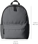 Amazon Basics Classic School Backpack - Gray