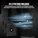Corsair 3000D Airflow Mid-Tower PC Case – 3-Pin Fans – Four-Slot GPU Support – Fits up to 8X 120mm Fans – High-Airflow Design – Black - Image 4