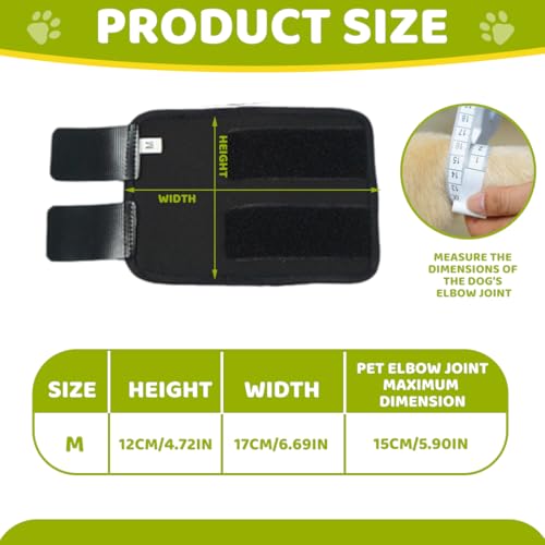 EIHI 2 Stück Karpalgelenk-Bandage für Hund,Ellenbogenbandage,Krallenschutz für Hunde,Hund Bein Joint Sleeve,für Arthrose,Bänder und Sehnenverletzungen - Größe M