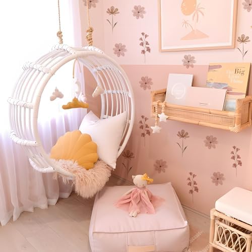 YouRfocus Daisy Wall Decals | 84 PCS Boho Flower Stickers for Girls' Rooms, Playrooms, and Nurseries | Dual Layer Print for High Coverage | Removable Peel and Stick Wall Decor (Pink-B) | 12 Sheets - 1