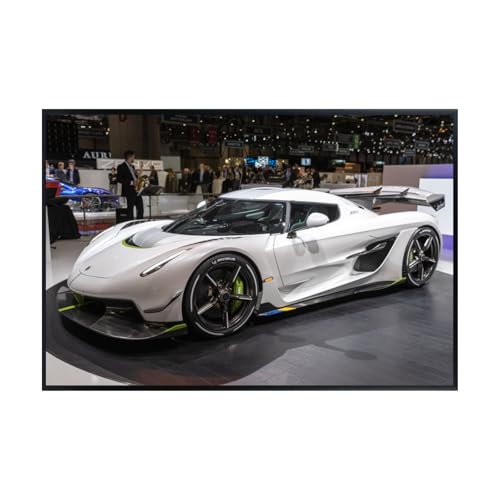 Blessed Posters Koenigsegg Jesko Poster – Luxury Supercar Wall Art Print – Exotic Car Poster for Home Office Garage Décor