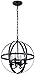 Rustic Industrial Metal Spherical Pendant Lighting Globe Edison Vintage Decorative Changeable Hanging Lighting Fixture for Kitchen Island Dining Table Bedroom Hallway