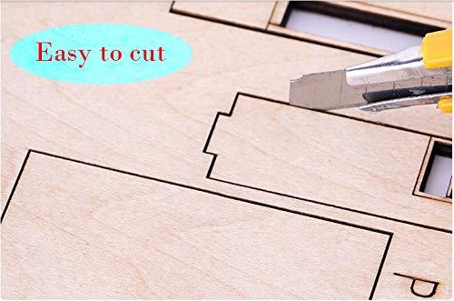 5Pcs Basswood Sheets 1/16 ×12×8 Inch,Unfinished Plywood Craft Basswood Sheet For Cricut Maker #TOP2