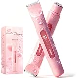 XkuiHF Máquina de Afeitar Eléctrica 2 en 1 para Mujer - Depiladora para Bikini, Cuerpo y Cara - Impermeable para Uso en Seco/Mojado - Cortapelos Corporal con Diseño Ergonómico (rosa)