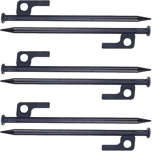 Estacas para tienda de campaña resistentes al viento para suelos duros y camping
