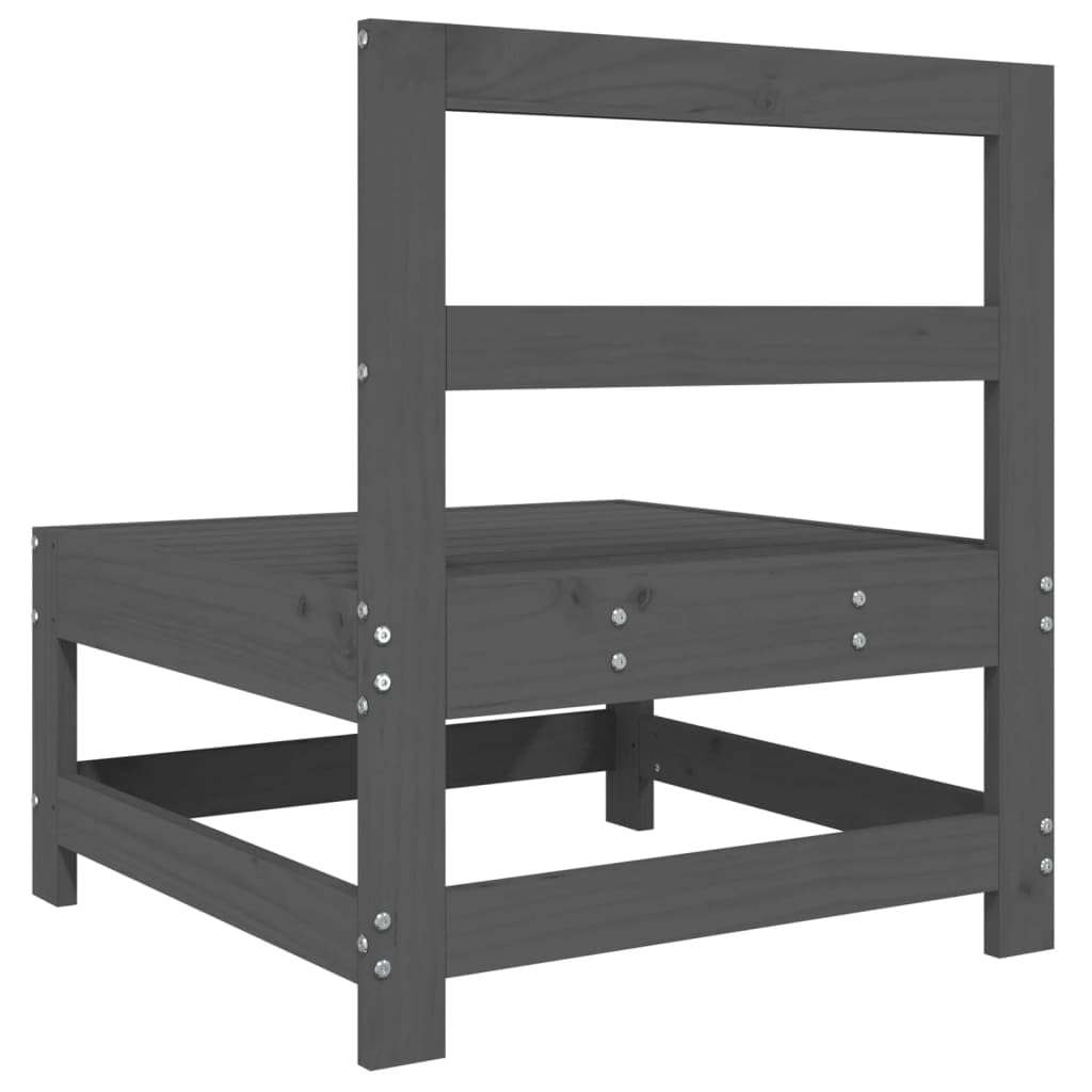 Gecheer 2 pz,Divani,Pallet,Centrali,Modulari,da Giardino,Esterno,Patio,2 Posti,in Legno di Pino,Grigio,Divano in Legno,Divano 2 Posti da Giardino in Legno,Divani Centrale da Esterno in Legno