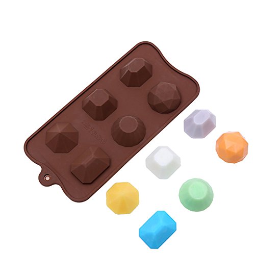 YunKo 3D Gem Diamond Cool Ice Cube Chocolate Soap Tray Mold Silicone Party Maker