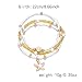 Qceasiy Bead Ankle Bracelets Set For Women, Adjustable Gold Boho Shell Anklet, Hawaiian Beach Seashell Pearl Disc Starfish Conch Foot Jewelry, Summer Fashion Gifts(Starfish 3Pcs)