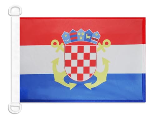 AZ FLAG, Croatia Naval Ensign Nautical Flag, 18'' x 12'', For Outdoor and Boat