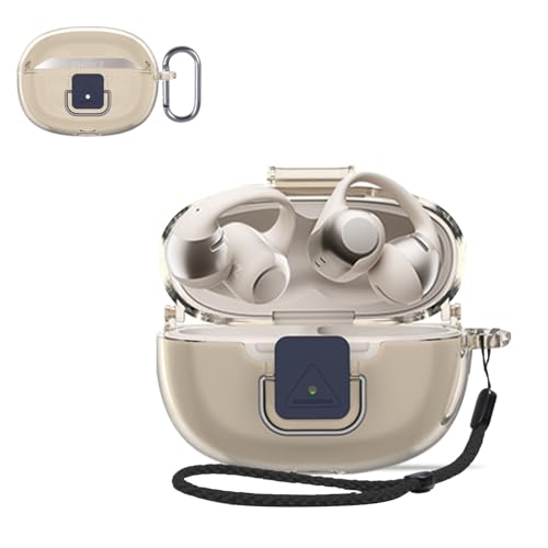 Shokz (�V���b�N�X) OpenDots ONE �p �P�[�X �J�o�[ �yHUKWIMO�z �J���r�i�t��+�X�g���b�v�t�� �ϏՌ� �h�� �h�o �����[�d�\ �S�ʕی� �L�Y�h�~ Shokz (�V���b�N�X) OpenDots ONE �Ή� [�N���A�O���[ ��