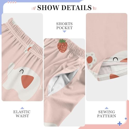 Elephant Cartoon Boys Pants Boys Athletic Pants Long Pant for Boy with Pockets Wide-Leg Size 6-14Y4