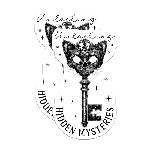 (2 Pack) Unlocking Hidden Mysteries Stickers - Cat Key Stickers