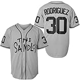 The Sandlot Benny 'The Jet' Rodriguez Michael Squints Alan Yeah-Yeah Bel Air 3D Print Fashion Movie Baseball Jerseys (30 Rodriguez Grey, Large)