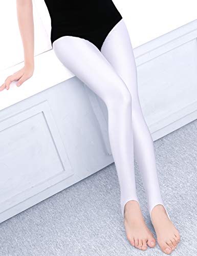 Daydance Calça legging feminina com estribo para ginástica, elastano brilhante, atlética, dança para