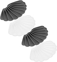 Vista 1 de Soap Dish Soap Dish 4Pcs Silicone Self Draining Soap Dishes Soap Saver Bar Soap Holder Drainer Shell Ssoap Tray for Bathroom Shower Counter