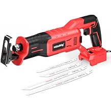 MtiolHig Cordless Reciprocating Saw for Milwaukee 18V Battery 3200 SPM Brushless Sawzall, 3 Variable Speed, 1" Stroke Length, Keyless Blade Clamp, Includes 4 Blades for Metal, PVC, Wood. Tool Only