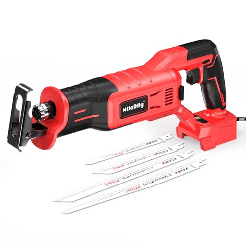 MtiolHig Cordless Reciprocating Saw for Milwaukee 18V Battery: 3200 SPM Brushless Sawzall, 3 Variable Speed, 1
