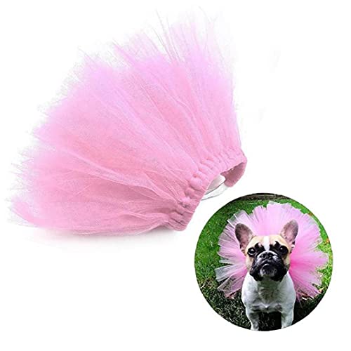Onsinic 1pc Hundekleid Rosa Sommer Hund Tutu Nette Prinzessin Haustier-Katze-Kleid Tulle Weiches Kleid Für Kleintiere M