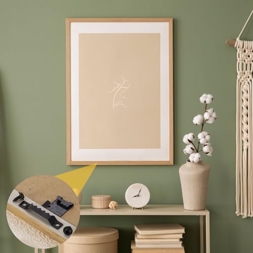 Image of uxcell 16Pcs Picture Hangers, Double-Eerration Frame Back Hanging Fasteners with Screws, Metal Photo Frame Hooks Fixing Hardware for Hanging Paintings Picture Photos Frame, Silver