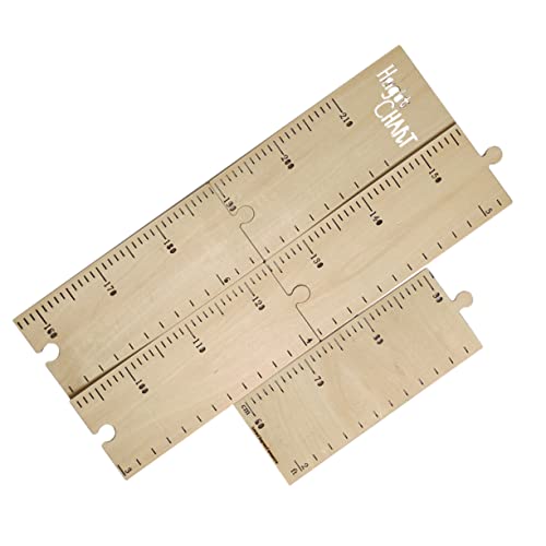 Sosoport Wooden Height Ruler Child Measuring Board Adhesive Growth Chart for Wall Family Height Chart Easy Install No Bubble