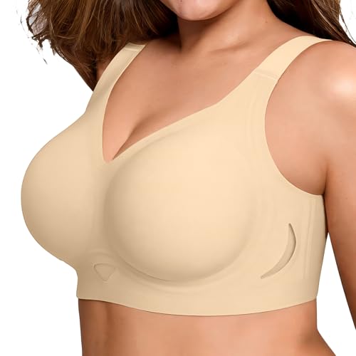 Image of Smoothing Bra Anti Sagging Wireless Push Up Bras for Women No Underwire Full Coverage Bra Comfy Bras for Women