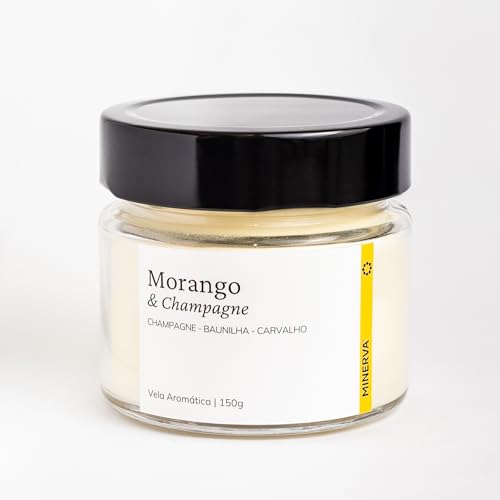 MINERVA - Vela Aromática Perfumada Aroma Champagne e Morango - 150g