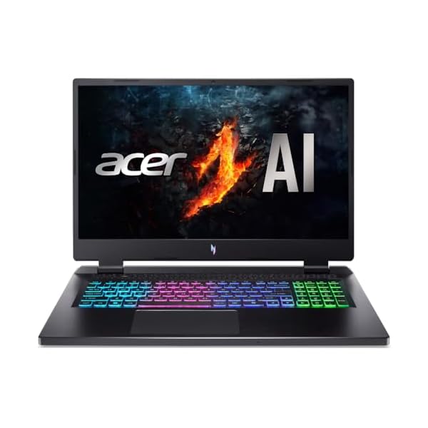 acer Nitro 17 Gaming Laptop, 17.3″ FHD IPS 165Hz Display, AMD Ryzen 7 8845HS 3.8GHz, GeForce RTX 4060, 32GB DDR5 RAM, 1TB PCIe SSD, RGB Keyboard, Bluetooth 5.3, Windows 11 Home, Black