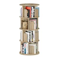 Amazon｜APPOLYN本棚 回転式本棚 4段 直径40CM*高さ128CM A4紙