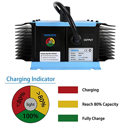 10L0L Golf Cart 36V 18A Battery Charger For Ezgo Txt Medalist, Powerwise Style D-Plug #TOP1