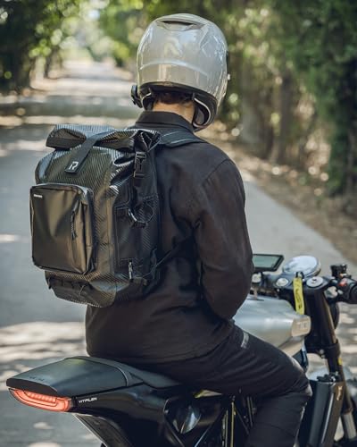 RIDEIRON Mochila Impermeable, Bolsa Seca para Motocicleta con Cierre Roll Top 35L miniatura 2