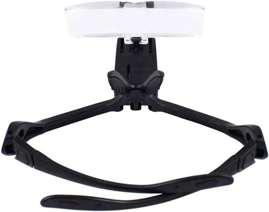 Lupa Frontal, Manos Libres, con Lámpara Led, 5 Juegos De Lentes HD 1X 1.5X 2X 2.5X 3.5X, Gafas De Lectura, para Periódicos, Soldadura, Reparación Y Mantenimiento De Joyería.