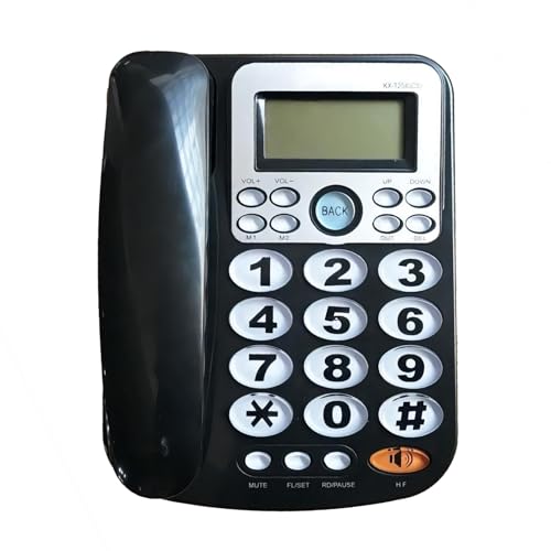 Téléphone fixe de bureau filaire avec écran LCD rétroéclairé - 3