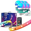 Linkind WiFi Smart Light Bulbs 6 Pack with Remote Control and LED Strip Lights RGB 10ft Compatible with Alexa and Google Home
