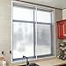 Window Insulation kit,Thermal Insulated Window Cover,Winter Sealing Thermal Film Warm Curtains Windproof Dustproof Plastic Insulation Window with Zipper,Width x Height (75in x 63in)