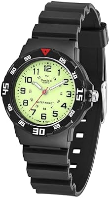 SOCICO Children Analog Watch - Waterproof Time Teaching Wrist Watch for Boys and Girls with Soft Ban...