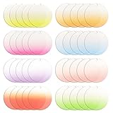 David accessories 40 pcs Acrylic KeychainTransparent Acrylic Blanks Keychain Bulk for DIY Keychain, Crafting and Vinyl Projects,Acrylic Keychain Blanks Rings (Gradient Color)