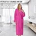 Cotton Terry Robes for Women and Men, Terry Shawl Collar Bathrobe, Full Length, ONE SIZE - UNISEX Men & Women Spa Robe(Cotton, Hot Pink)