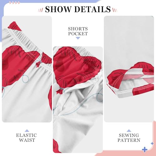 Heart Balloon Boys Pants Boys Athletic Pants Long Pant for Boywith Pockets Wide-Leg Size 6-14Y4