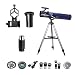 Produktbild KIDsportxie 76mm Reflektor Astronomisches Teleskop für Kinder, Anfänger Außenhimmel Reflektor Kinder Pädagogisches Monoskop Erwachsene Travel Spotting Scope, Blue D